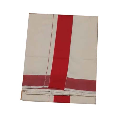 Kerala Saree with Maroon Border