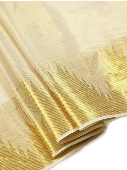 Kerala Tissue Kasavu Saree