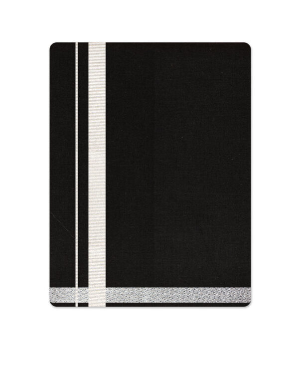 Black Sabarimala Mundu with Silver border